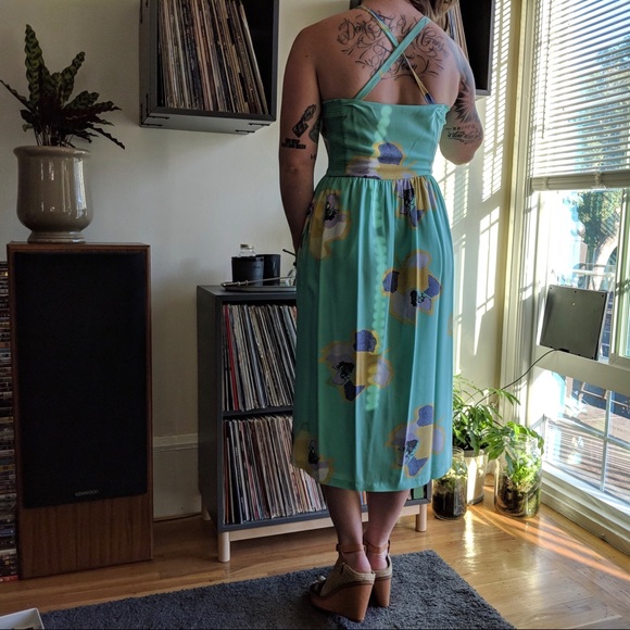 Corey Lynn Calter for Anthropologie Floral Midi Dress - Picture 3 of 3